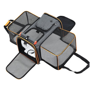 Expandable Pet Carrier Bag | Foldable Travel Cage | Dog & Cat