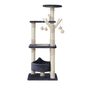Cat Tree 110cm | Tower Scratching Post Scratcher Wood Condo House Bed Toys