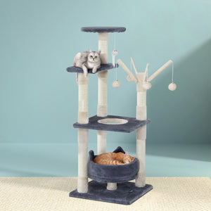 Cat Tree 110cm | Tower Scratching Post Scratcher Wood Condo House Bed Toys