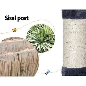 Cat Tree Tower | Scratching Post Scratcher 138cm | Trees Condo House Grey
