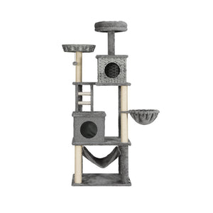 Cat Tree 169cm | Tower Scratching Post Scratcher Wood Bed Condo House Rattan Ladder
