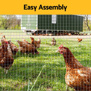 Poultry Fence Roll | Chicken Wire Mesh Netting | 25m x 1.2m