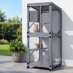 Wooden Pet House | 180cm | Cat Condo / Rabbit Hutch | Small Dog Enclosure