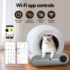 Automatic Cat Litter Box | Self-Cleaning Large Smart Toilet Tray App Control 9L