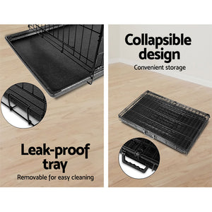 24" Dog Cage Crate Kennel | 3 Doors