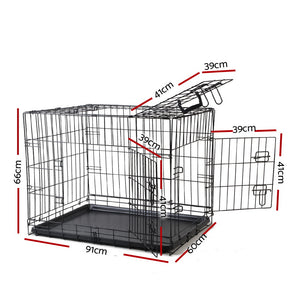 36" Dog Cage Crate Kennel | 3 Doors