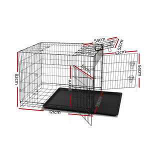 48" Dog Cage Crate | Large Kennel 3 Doors