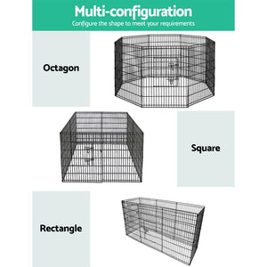 2x36" 8 Panel Dog Playpen | Pet Fence Exercise Cage Enclosure Play Pen