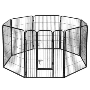 40" 8 Panel Dog Playpen | Pet Exercise Cage Enclosure Fence Play Pen