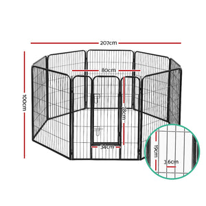 40" 8 Panel Dog Playpen | Pet Exercise Cage Enclosure Fence Play Pen