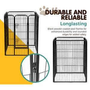 40" 8 Panel Dog Playpen | Pet Exercise Cage Enclosure Fence Play Pen