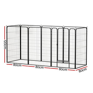 i.Pet Dog Playpen 48" | 8 Panel Puppy Fence & Kennel | Indoor & Outdoor Pet Enclosure