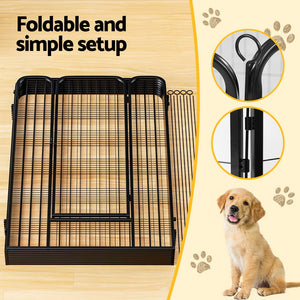 i.Pet Dog Playpen 48" | 8 Panel Puppy Fence & Kennel | Indoor & Outdoor Pet Enclosure