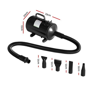 Pet Hair Dryer | Dog & Cat Grooming Speed Blower Hairdryer Heater Low Noise
