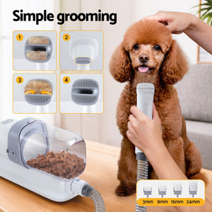 i.Pet Pet Grooming Kit Vacuum | Dog & Cat Hair Dryer Remover