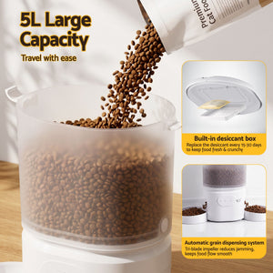 Automatic Pet Feeder | 5L Smart Dual Bowl Dispenser with App Control