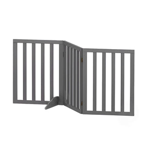 i.Pet Dog Gate Playpen Enclosure 3 Panels Pet Door Fence Wooden Play Pen Stair