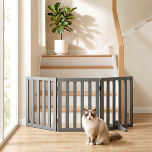 Wooden Dog Gate Playpen | 3 Panel Pet Door Fence