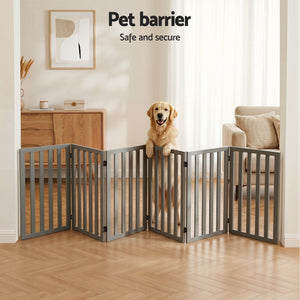 Wooden Dog Gate Playpen | 6 Panel Pet Door Fence