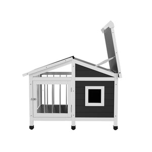 Dog Kennel House | Large Wooden Outdoor Pet Kennels Indoor Puppy Cabin Home