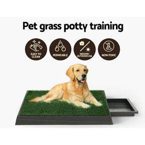 Pet Training Pad | Dog Potty Toilet Large Loo Portable with Tray Grass Mat