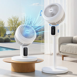 Pedestal Fan | Remote Control | 3 Speed | 12H Timer | Height Adjustable