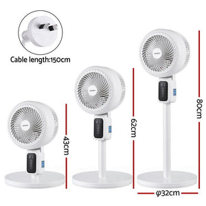 Pedestal Fan | Remote Control | 3 Speed | 12H Timer | Height Adjustable