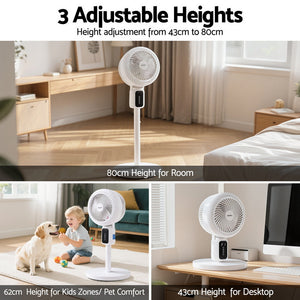 Pedestal Fan | Remote Control | 3 Speed | 12H Timer | Height Adjustable