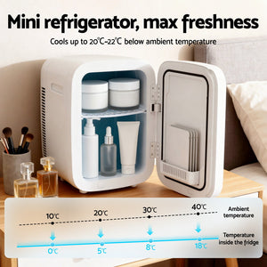 Mini Fridge | Portable Cooler Warmer | Car & Office | 12V/220V | White