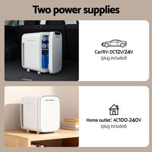 Mini Fridge | Portable Cooler Warmer | Car & Office | 12V/220V | White