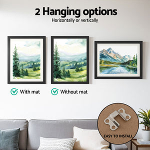 3PCS Photo Frame Set | Black Color | Wall Hanging