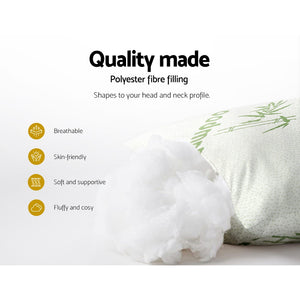 Bedding | 4 Pack Bamboo Pillow | Family | Hotel