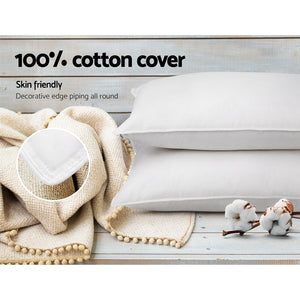 Bedding | Duck Feather Down Pillow | Twin Pack