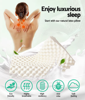 Bedding | Natural Latex Pillow | Twin Pack