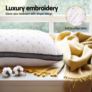 Giselle Bedding | Microfibre Pillows | Soft Plush Support | Set of 2