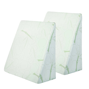 Bedding Wedge Pillow | Bamboo Cover | Twin Pack