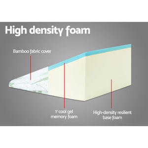 Bedding Wedge Pillow | Bamboo Cover | Twin Pack