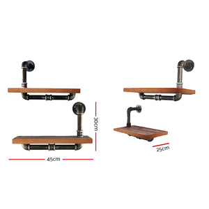 Floating DIY Pipe Shelf | 3 Tiers | IONA
