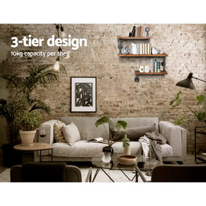 Floating DIY Pipe Shelf | 3 Tiers | IONA