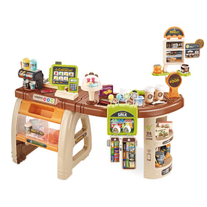 Pretend Play Supermarket Set | 52-Piece Grocery Playset | Cash Register