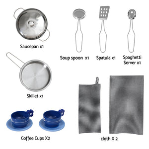 Kitchen Playset | 2-Piece | Wooden Pretend Play Coffee Maker Toy | 80CM White