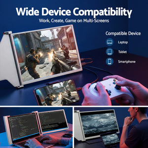 Portable Monitor | Laptop Screen Extender | 1080P IPS | USB-C Dual Display