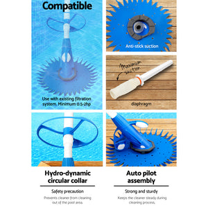 Pool Cleaner | Automatic | 10m Vacuum Suction | Swimming Pool Hose