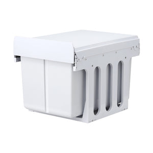 Cefito Pull-Out Bin | Kitchen Rubbish Slide Basket | Triple Slide | 31L | White