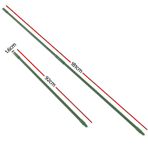 Green Fingers Garden Stakes | Metal Plant Support | 24pcs | 92x1.6cm