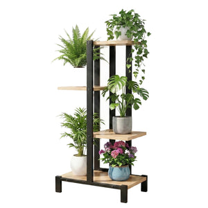 Metal Plant Stand | 4 Tiers | Flower Pot Display Shelf | Indoor Outdoor