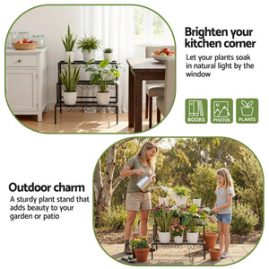 Corner Plant Stand | 3 Tier | Metal | Multi-Pot Flower Holder