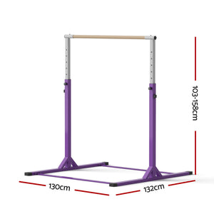 Kids Gymnastics Bar | Adjustable Pull Up Station | Indoor Outdoor