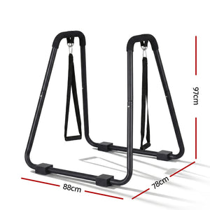 Dip Station Parallel Bars | Heavy Duty | Home Gym Calisthenics | Black