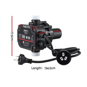 Digital Water Pump Controller | 16A | 1.5kW Max | Adjustable Pressure Switch | 10 Bar | IP65